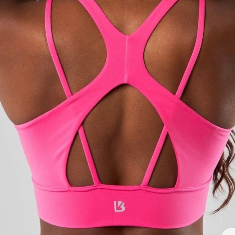 BuffBunny Vibrant Pink Strappy Sports Bra